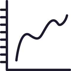Graph concept. Modern outline high quality illustration for banners, flyers and web sites. Editable stroke in trendy flat style. Line icon of graph
