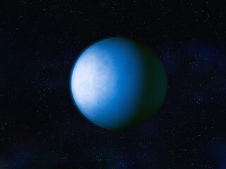 Obraz na płótnie Canvas Twin Earth, sci-fi background. Extrasolar planet. Distant exoplanet in deep space.