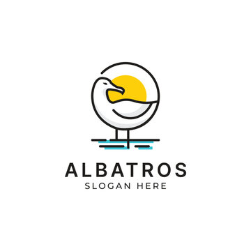 The albatross logo features a combination of circles, giving it a minimalist and modern look
