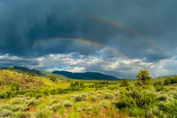 Foto op Canvas Beautiful Rainbow over South Steens Mountain Valley © TSchofield