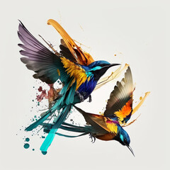 Obraz premium AI-Generated Animal Bird Butterfly Art