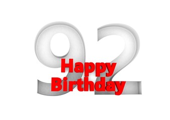 Happy Birthday with big relief number