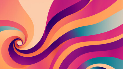 abstract curved line background in colorful gradient color