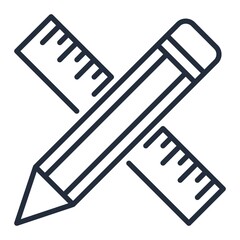 Pencil with ruler icon	