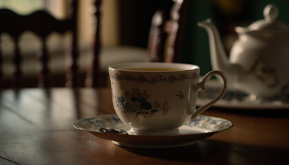 Obraz premium drink, cup of tea, coffee, home, breakfast Generative AI, Generativ, KI