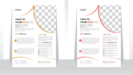 Corporate business flyer template with abstract shape and flyer brochure cover vector in A4 size Flyer Colorful concept an design, perfect for a creative professional business agency,  and company