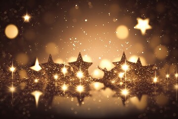 twinkle twinkle little stars/gold, background, illustration, generative ai