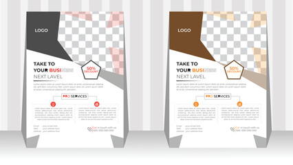 modern business flyer template with abstract shape and flyer brochure cover vector in A4 size Flyer Colorful concept an design, perfect for a creative professional business agency,  company 
