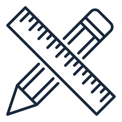 Pencil with ruler icon