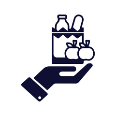 grocery home hand delivery icon