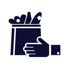grocery home hand delivery icon