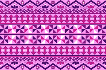 Hmong Akha Embroidery Ethnic seamless repeat pattern. Asian Thai, Chinese, Laos, Vietnamese, Chinese styles. Motif pattern design for carpet, clothing, fabric, texture, wallpaper, wrapping, fashion. 