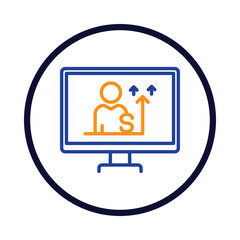 online business growth icon