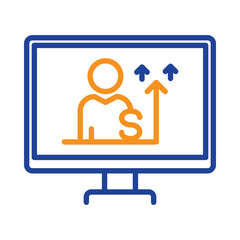 online business growth icon