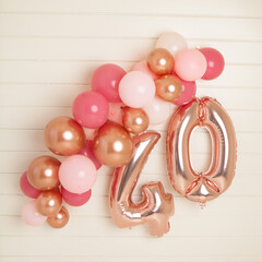 40th Happy Birthday Balloons