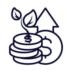 business start up, money growth icon