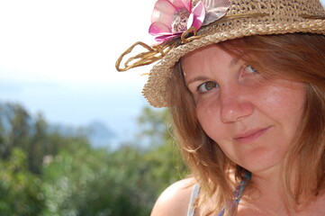 portrait of a joung woman on the seaside