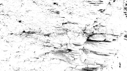 Black and white vintage scratched grunge isolated on background, old film effect. Distressed old abstract stock texture overlays. space for text.