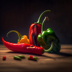 Chilli Peppers Product photography scene
