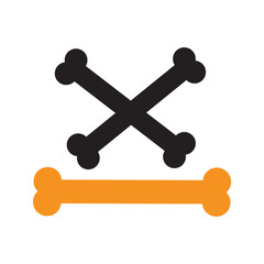 Halloween cross bones icon