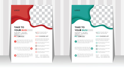 Corporate business flyer template and brochure cover vector Colorfully concepts and design and grow your agency, businessman and company.