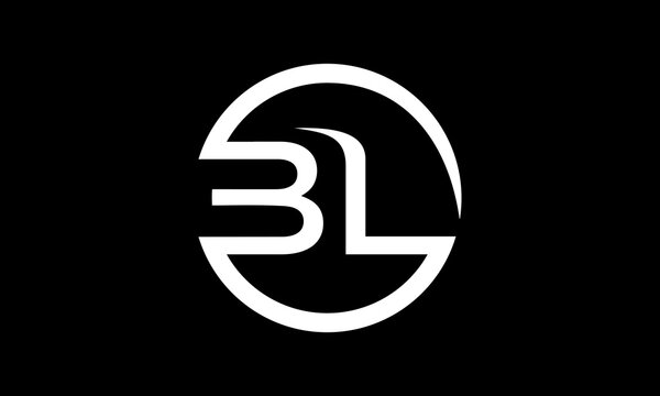 initial BL logo design template