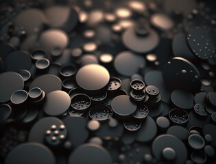 Abstract Futuristic circles background created with Generative AI technology