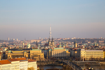 Fototapeta premium panorama of prague czech republic