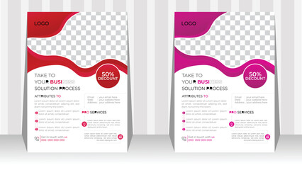 modern business flyer template and brochure cover vector Colorful concepts and design and grow your Corporate agency and company. 
