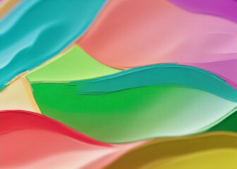 Illustration texture painted with multicolored pastel paint. Abstract art background. Close-up. Generative AI.