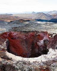 Volcano crater extinct 