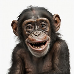 Fototapeta premium Smiling monkey (AI Generated)