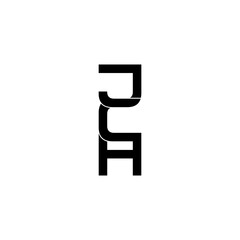 jch typography letter monogram logo design