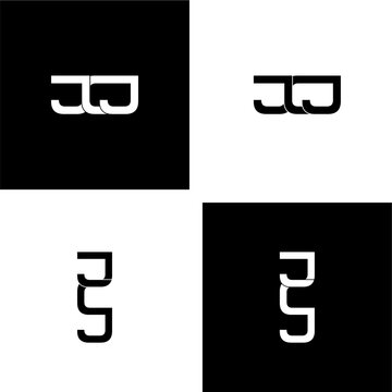 jcj initial letter monogram logo design set