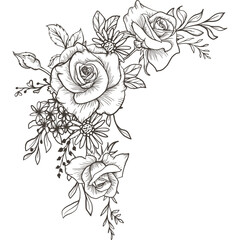 Rose Illustration Graphic, Rose Graphic,  Rose Illustration, Flower Graphic, Floral Illustration, Decoration, Vector, Cutting Files, Transparent - Isolated - Illustrator - SVG PNG JPG EPS