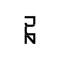 jcn initial letter monogram logo design