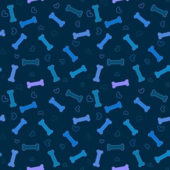 Cartoon animals seamless bones and dog pattern for wrapping paper and fabrics and linens and kids clothes