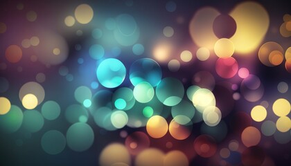 Wallpaper with a glamorous abstract cool colors bokeh background. Generative AI