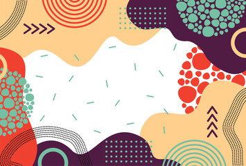 Abstract flat colorful background with geometric shapes. Vector illustration