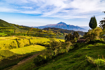 Fototapeta premium Ecuadorian Andean landscapes at morning