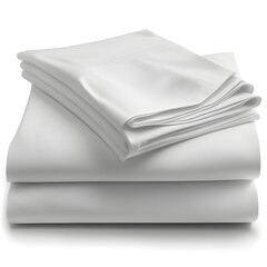 stack of white bedding sheets