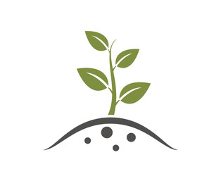Fototapeta na wymiar Plant sprout icon. planting, seedling, agriculture and farming symbol. isolated vector image