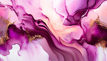 Abstract watercolor paint texture, pink and magenta background