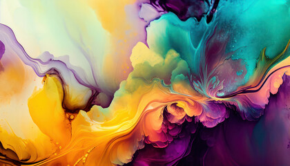 Abstract watercolor paint texture, multicolor background