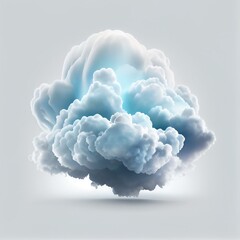 Cloud isolated over background, generative ai