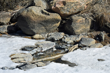 Frozen River Bed Grant Colorado in Winter