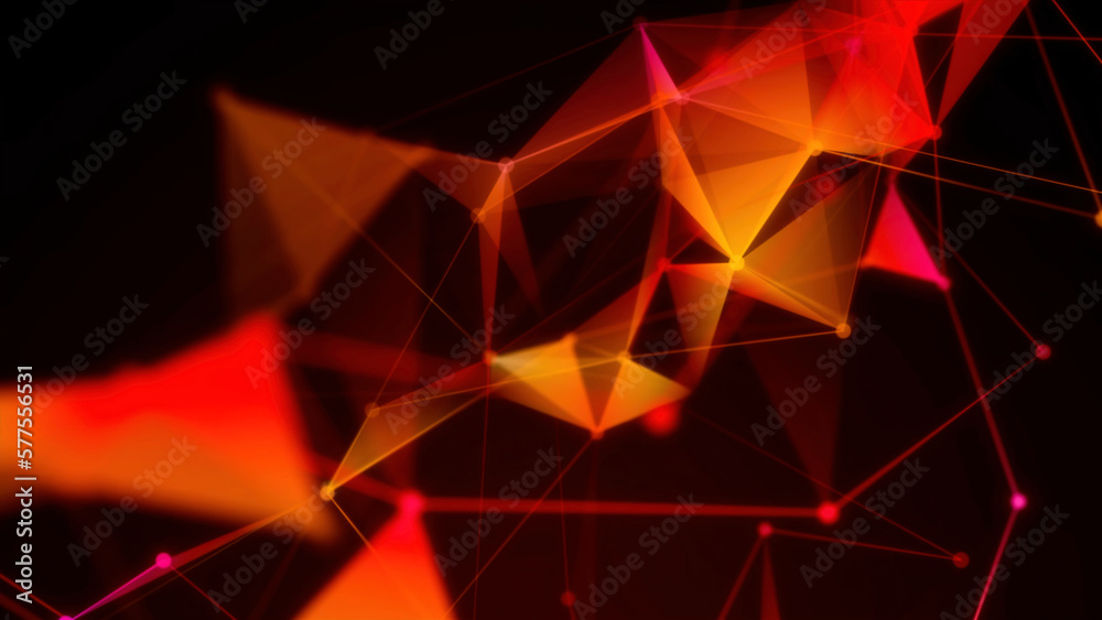 Poster abstract digital connection moving dots and lines. motion. technology background, network connection