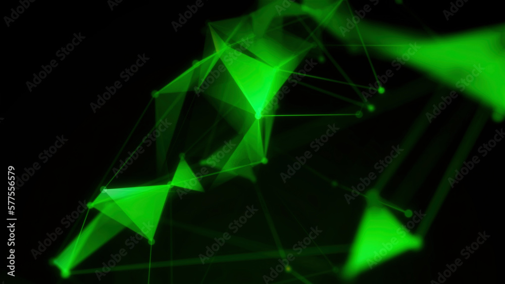 Poster abstract digital connection moving dots and lines. motion. technology background, network connection