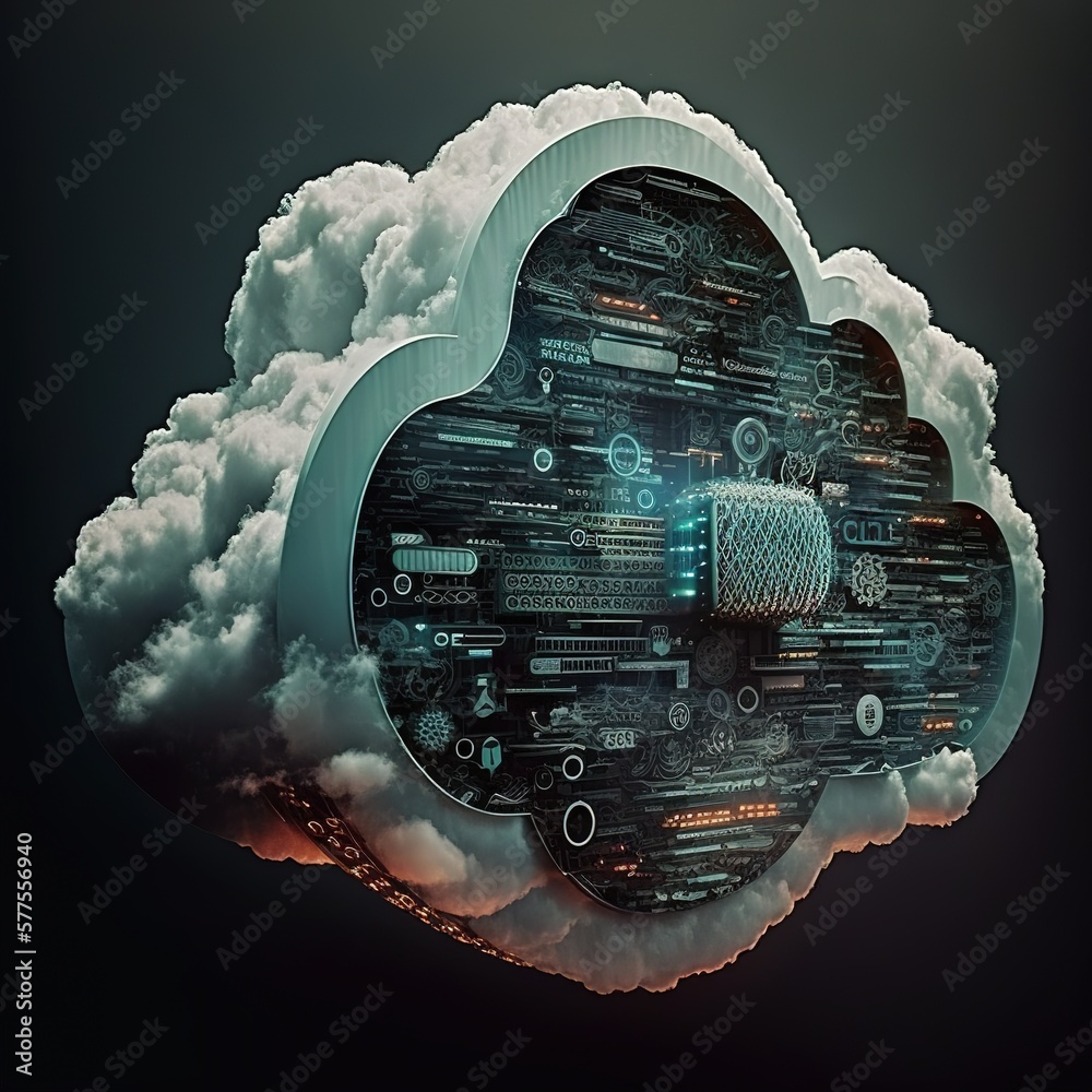 Poster cloud computing storage and data transfer cloud network , cloud technology. networking and internet 