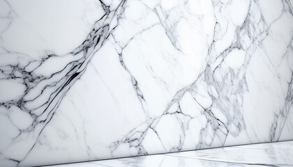 Close up of white marble texture background, Generative AI